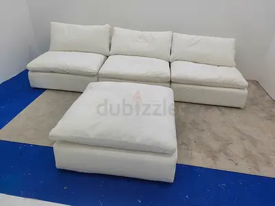 Marina Homes cloud feather 🪶 filled modular sofa with ottoman