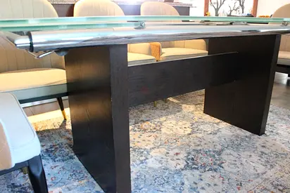 Modern Dining Table with Glass Top