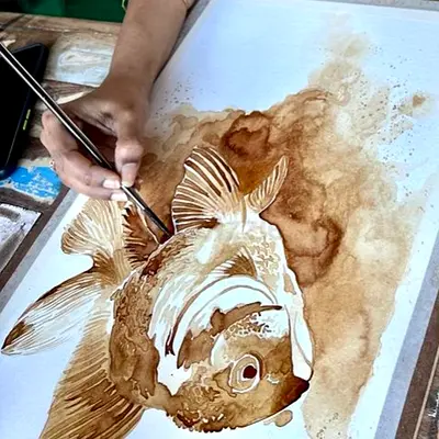 Coffee Painting Art Class