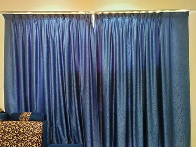Elegant Blue Curtain