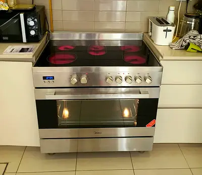 Midea electric ceramic cooking range 90cm oven with fan