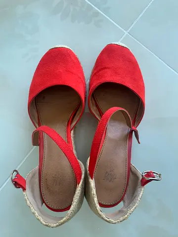 Stylish Red Espadrille Wedges for Sale
