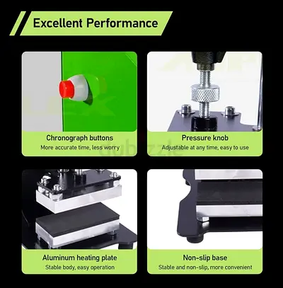 JUMIYP Rosin Press Heat Machine, Manual Heat Press Machine with LCD Controller, 2.4x4.7 Inch 600W Du