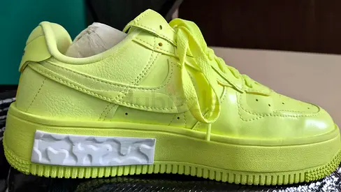 Neon Yellow Nike Air Force 1 Sneakers Fontaka 40EUR 8.5US WOMENS