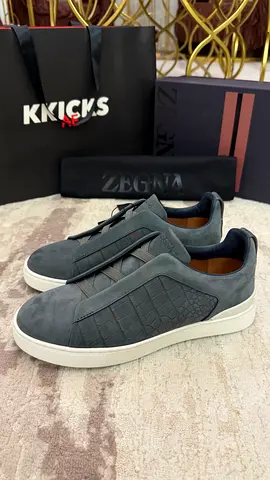 Zegna Sneakers Crocodile Leather ‘Grey/White’