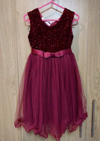 Maroon Party Dress for Girl