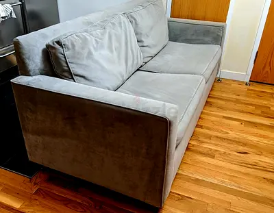 West elm two seater sofa bed with mattress