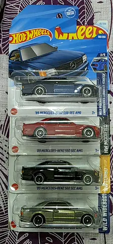 Hotwheels Mercedes 560 SEC AMG set of 4