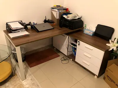 Modern Study Table with Storage