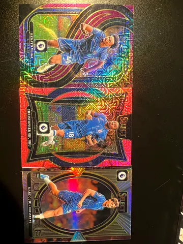 Chelsea FC Selects Prizm Bundle - Guiu Silver Future / Veiga Purple RC / Nkunku Pink