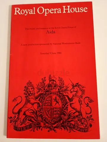 Royal Opera House Performance Program - Aida