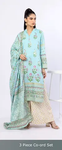 Khaadi Elegant 3 Piece Stitched Co-ord Set