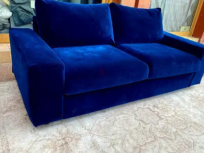 Pull out IKEA bule vimle two seater sofa bed with mattress