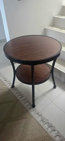 Stylish Black Round Side Table