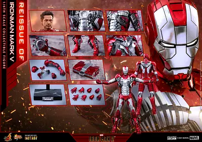 Hot Toys: Iron Man Mark V - Movie Masterpiece Series Diecast - Reissued