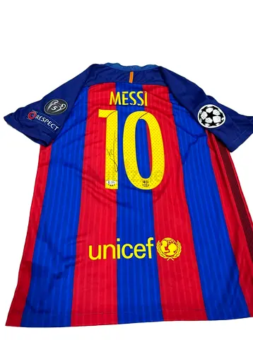 Lionel Messi Barcelona Jersey Hand Signed BAS