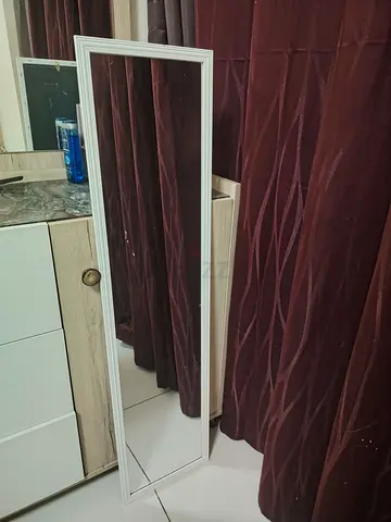 120 cms Length Mirror with White Frame and 100 cms length Mirror with wooden frame from ikea
