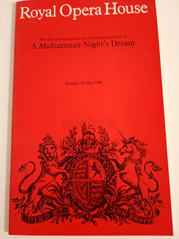 Royal Opera House - A Midsummer Nights Dream Program