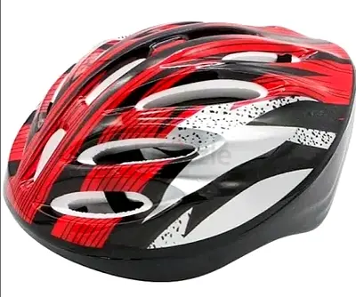 Kids Bicycle Helmet - Red and Black