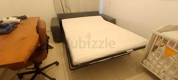 Ikea dark Sofa bed with mattress
