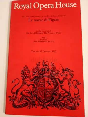 Royal Opera House - Le nozze di Figaro Program