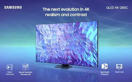 Samsung 75 Smart QLED TV - 4K, 75Q80C