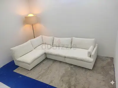 White color feather 🪶 filled modular corner Sofa