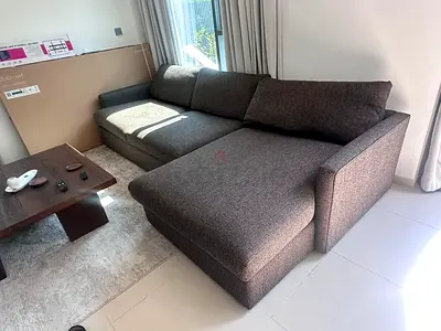 Cratebarrel lounge deep L shape sofa