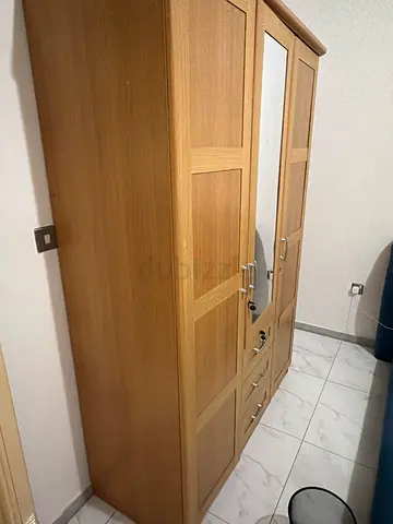 Elegant Brown Wardrobe with 2 Doors