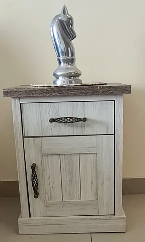 Wooden Nightstand with Drawers
