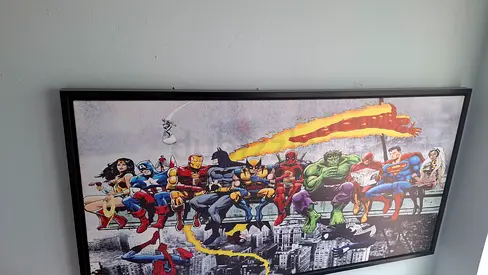 Frame decoration of Marvel and DC collaboration