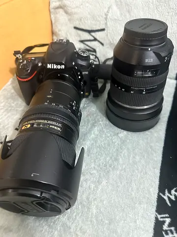Nikon D750 + Nikon 70-200mm f2.8 + Tamron 15-30mm f2.8 with 2pcs battery.