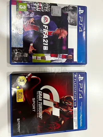 (90 AED Both) PS4 Games - FIFA 21  Gran Turismo sport (Price is negotiable — send me your offer)