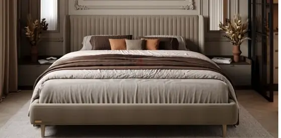 Elegant  180*200 king size Bed with Soft Upholstery