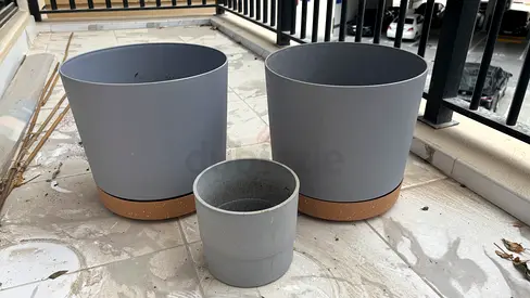 Set of Three Stylish Planters