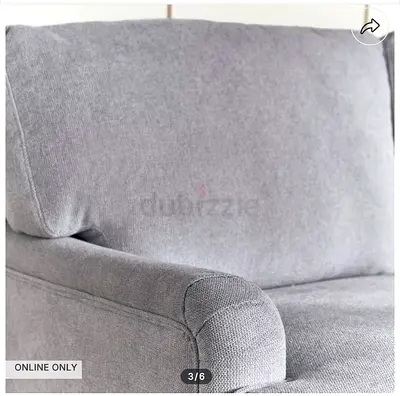 Soft Grey Fabric Sofa