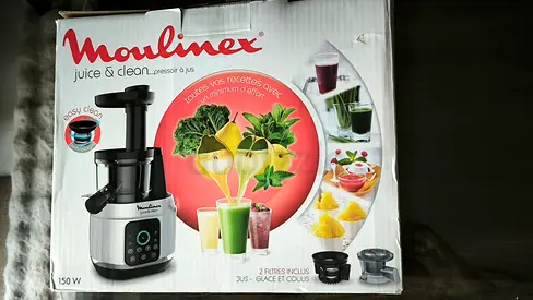 MOULINEX slow juicer ZU420E27 - Black and SIlver