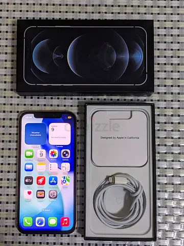 iPhone 12 Pro, 256 GB, GOLD, Battery Health - 92% with Box and Cable + Accessories