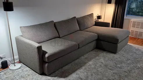 Cratebarrel lounge deep L shape sofa