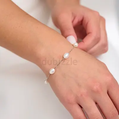 925 Sterling Silver Pearl Bracelet