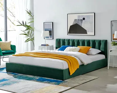 Super King size Luxurious Premium Quality Valvet Fabric Bedframe, Hydraulic storage can be installe.