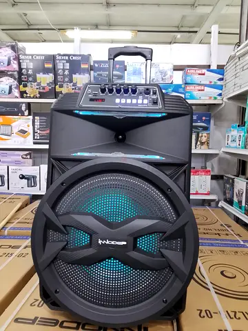 Portable Bluetooth Party Speaker with LED Lights
