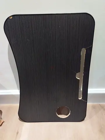 Stylish Black Laminated Table Top, portable white foldable laptop bed table or lap desk or laptop de