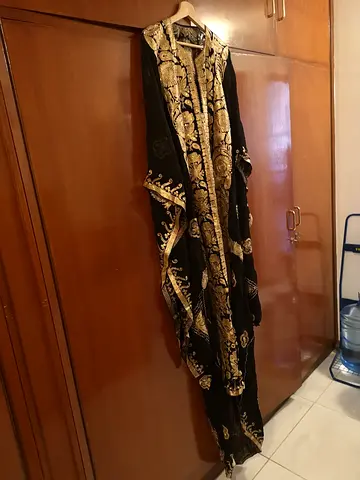 1984 New Embroidered Sheer Caftan Free Size