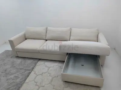 Ikea lshape sofabed with storage space