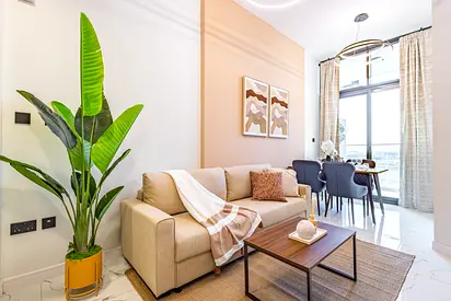 Cozy 1BR Fully Furnished | Balcony | Near Airport | Utilities Included