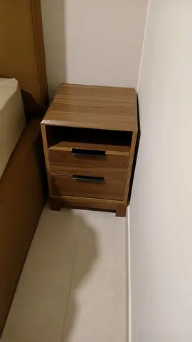 Stylish Wooden Nightstand with Drawer Storage x2 plus matches chest of drawers