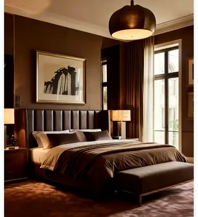 Brown colour 180*200 king size bed