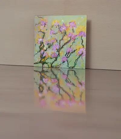 Beautiful Floral Hand-painted Artwork