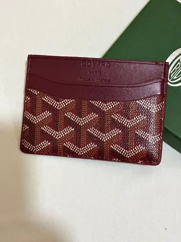 Goyard card wallet burgundy color